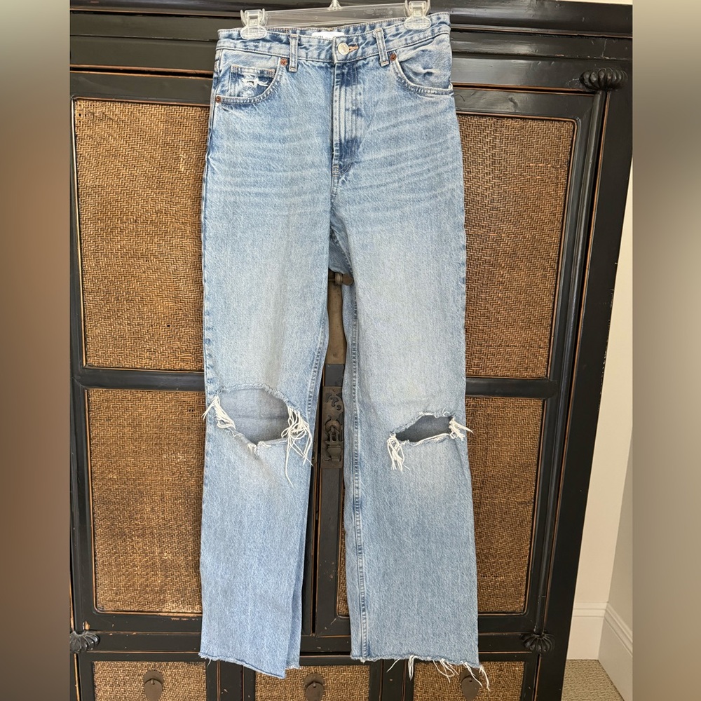 Zara Raw Hem Jeans